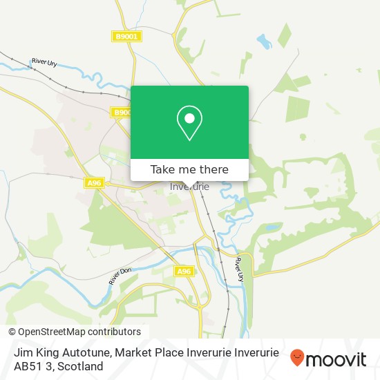 Jim King Autotune, Market Place Inverurie Inverurie AB51 3 map