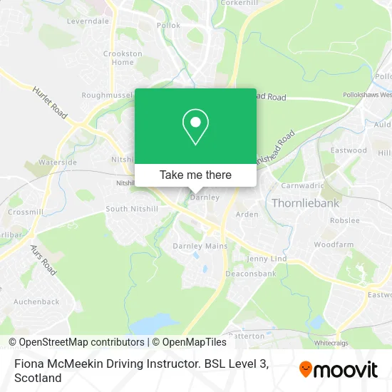 Fiona McMeekin Driving Instructor. BSL Level 3 map