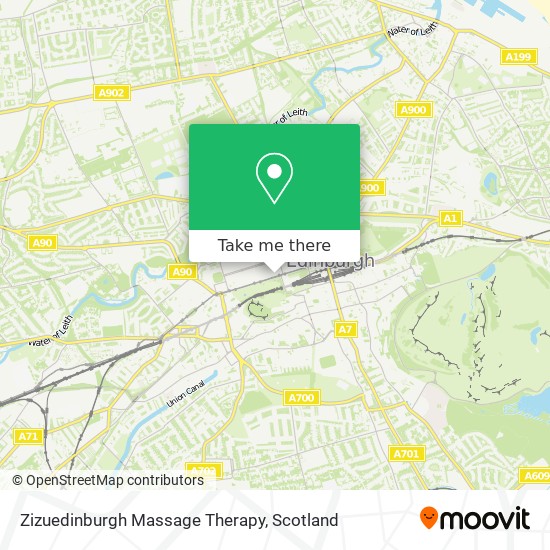Zizuedinburgh Massage Therapy map