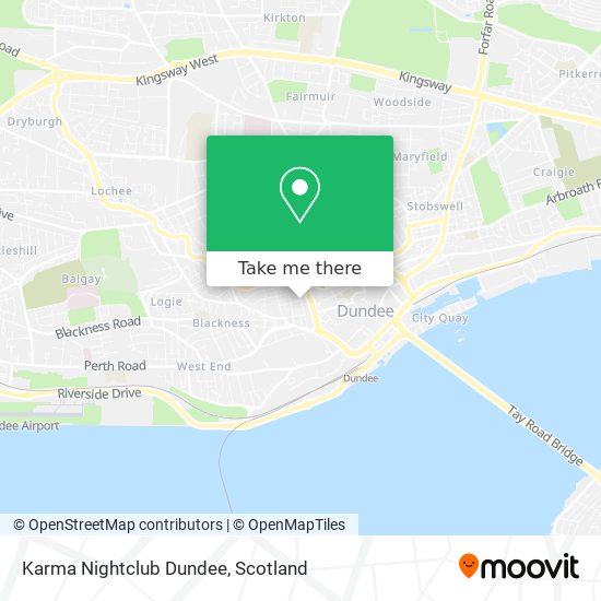 Karma Nightclub Dundee map