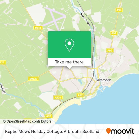 Keptie Mews Holiday Cottage, Arbroath map