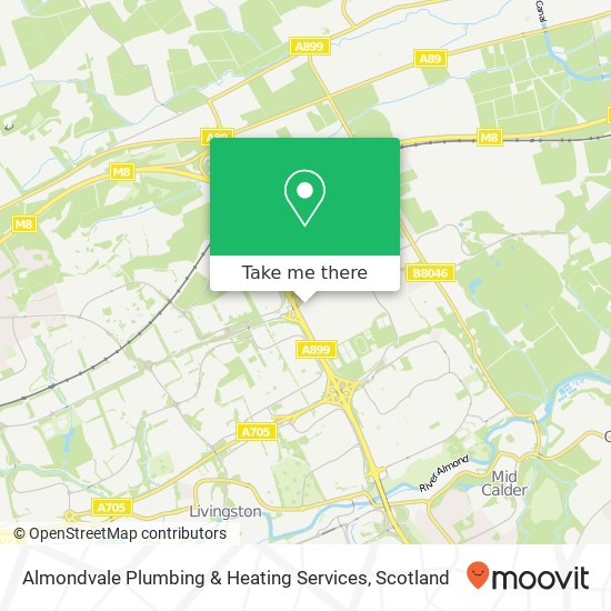 Almondvale Plumbing & Heating Services map