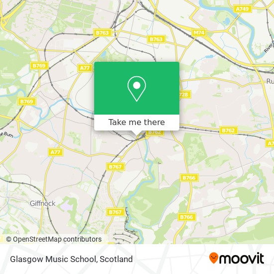 Glasgow Music School map