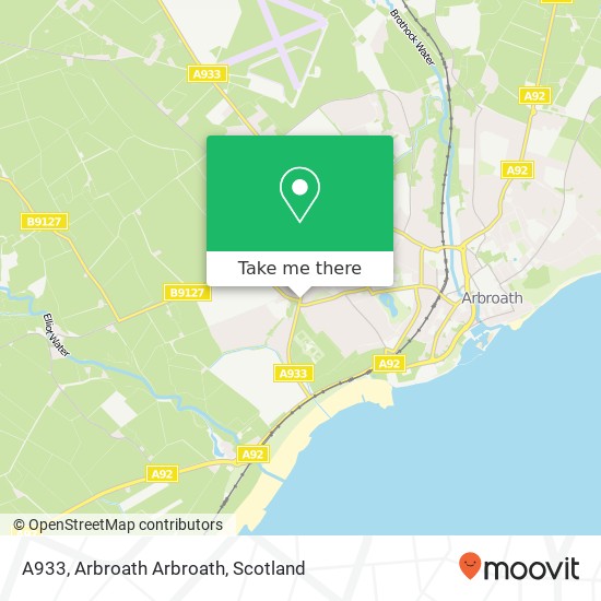 A933, Arbroath Arbroath map