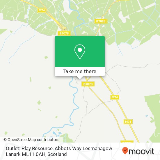Outlet: Play Resource, Abbots Way Lesmahagow Lanark ML11 0AH map