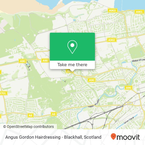 Angus Gordon Hairdressing - Blackhall map