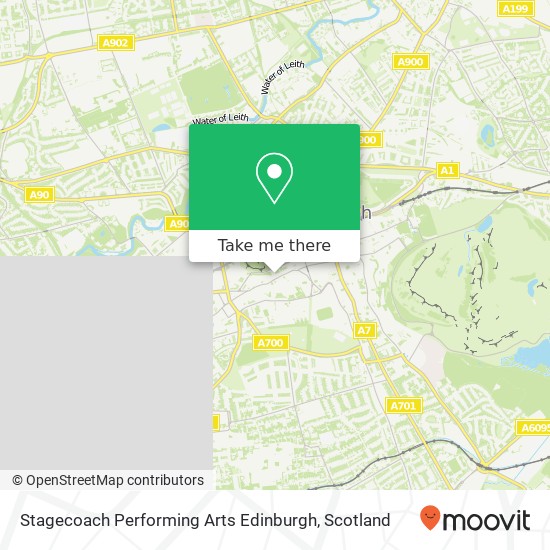 Stagecoach Performing Arts Edinburgh map