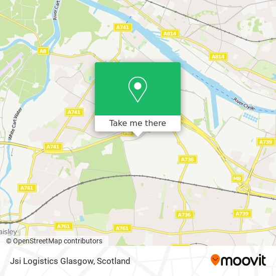 Jsi Logistics Glasgow map