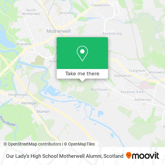 Our Lady's High School Motherwell Alumni map