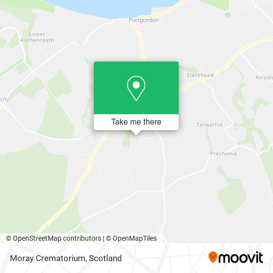 Moray Crematorium map