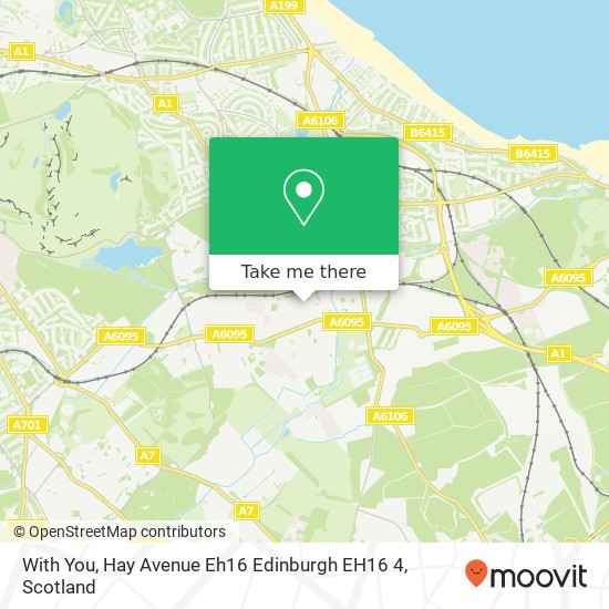 With You, Hay Avenue Eh16 Edinburgh EH16 4 map