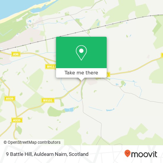 9 Battle Hill, Auldearn Nairn map