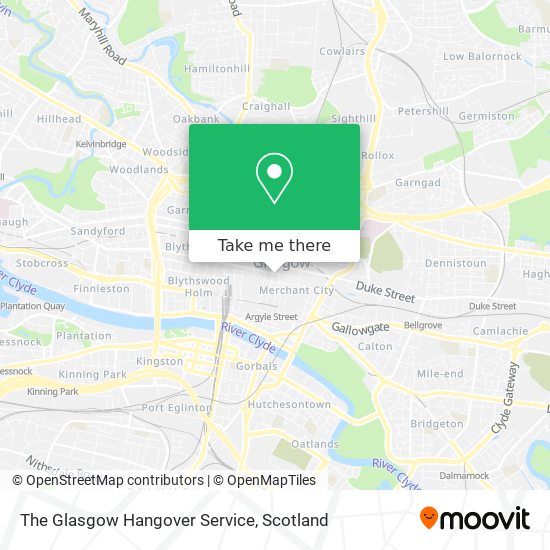 The Glasgow Hangover Service map