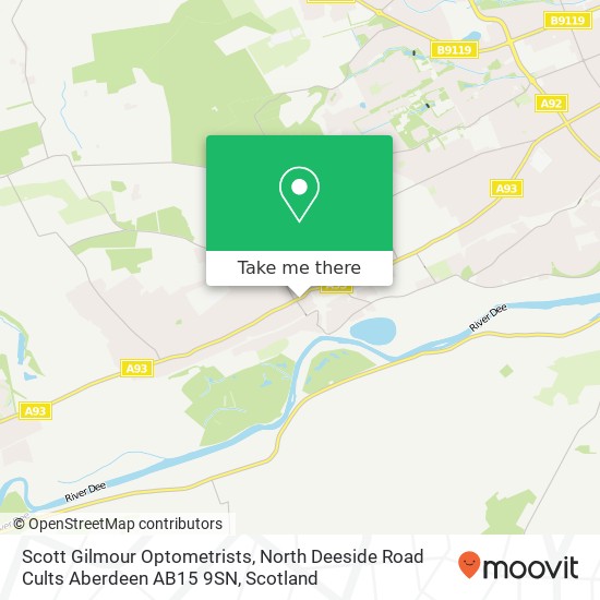 Scott Gilmour Optometrists, North Deeside Road Cults Aberdeen AB15 9SN map