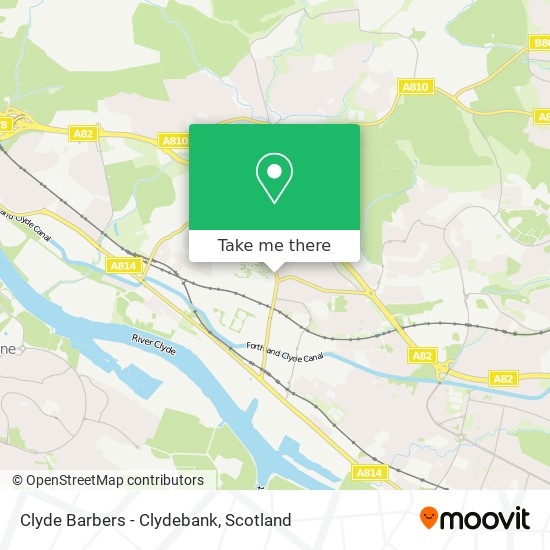 Clyde Barbers - Clydebank map