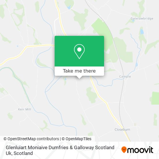 Glenluiart Moniaive Dumfries & Galloway Scotland Uk map