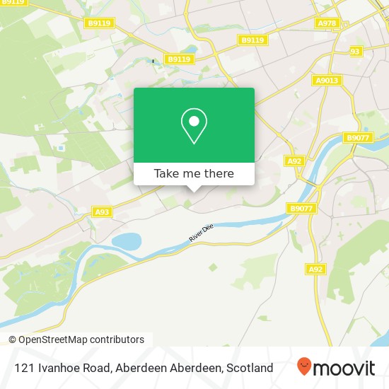 121 Ivanhoe Road, Aberdeen Aberdeen map