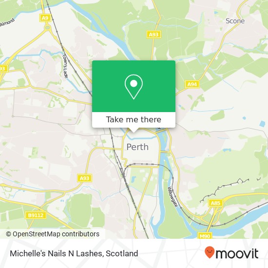 Michelle's Nails N Lashes map