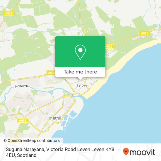 Suguna Narayana, Victoria Road Leven Leven KY8 4EU map