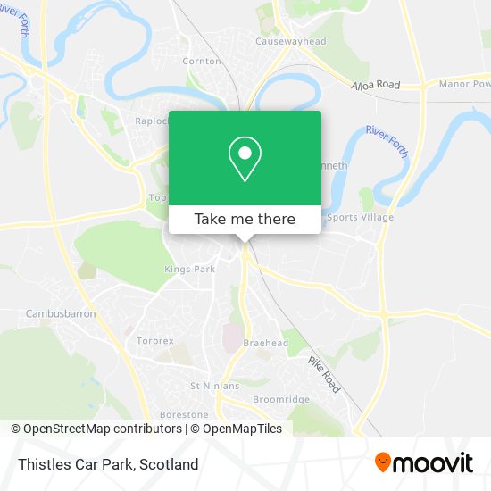 Thistles Car Park map