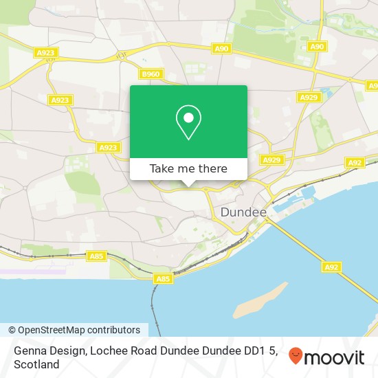 Genna Design, Lochee Road Dundee Dundee DD1 5 map