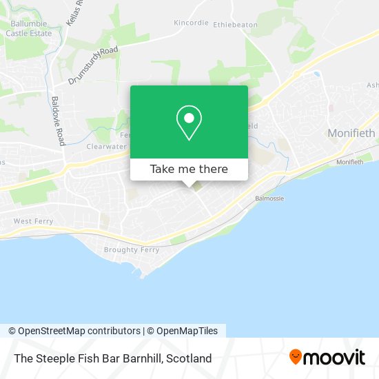 The Steeple Fish Bar Barnhill map