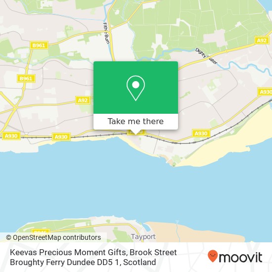 Keevas Precious Moment Gifts, Brook Street Broughty Ferry Dundee DD5 1 map