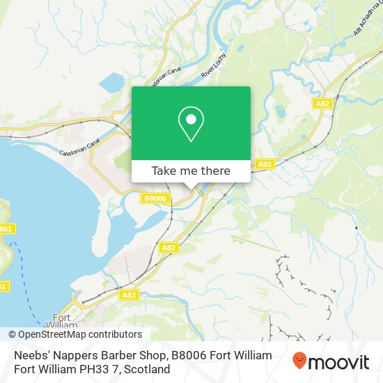 Neebs' Nappers Barber Shop, B8006 Fort William Fort William PH33 7 map