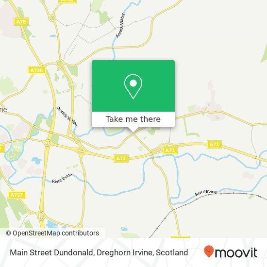 Main Street Dundonald, Dreghorn Irvine map