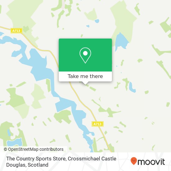 The Country Sports Store, Crossmichael Castle Douglas map