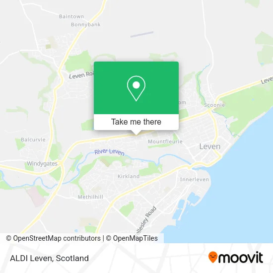 ALDI Leven map