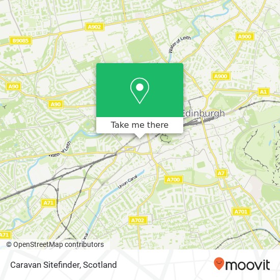 Caravan Sitefinder map