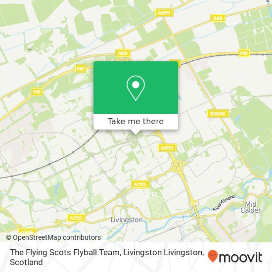 The Flying Scots Flyball Team, Livingston Livingston map
