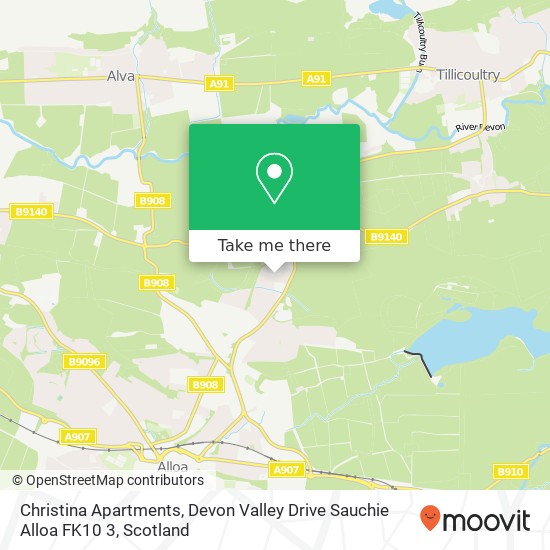 Christina Apartments, Devon Valley Drive Sauchie Alloa FK10 3 map