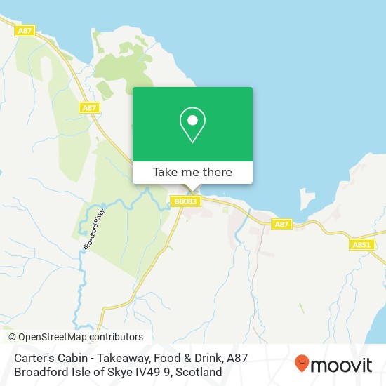 Carter's Cabin - Takeaway, Food & Drink, A87 Broadford Isle of Skye IV49 9 map