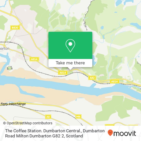 The Coffee Station. Dumbarton Central., Dumbarton Road Milton Dumbarton G82 2 map