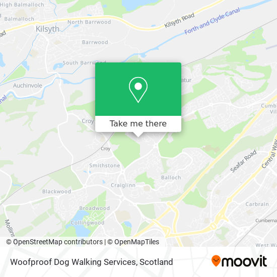 Woofproof Dog Walking Services map