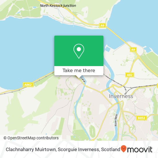 Clachnaharry Muirtown, Scorguie Inverness map
