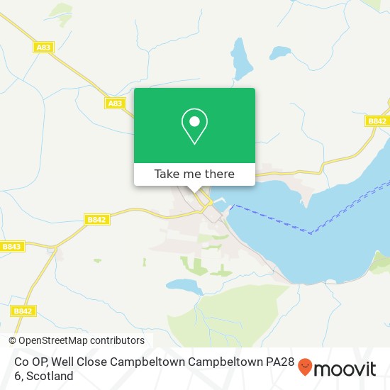Co OP, Well Close Campbeltown Campbeltown PA28 6 map