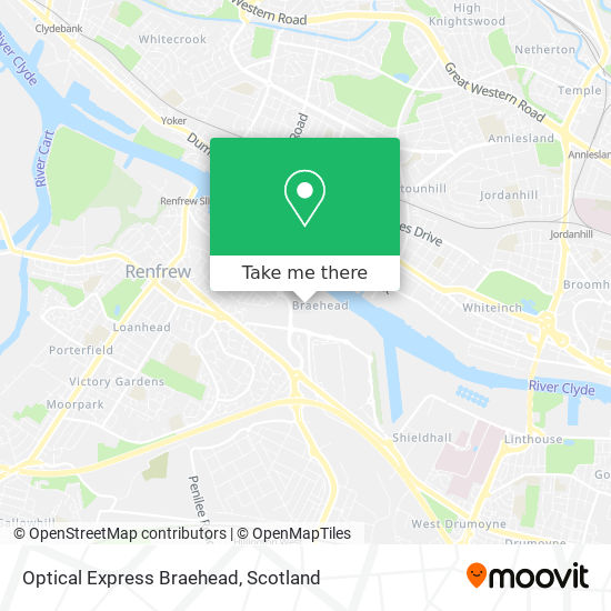 Optical Express Braehead map