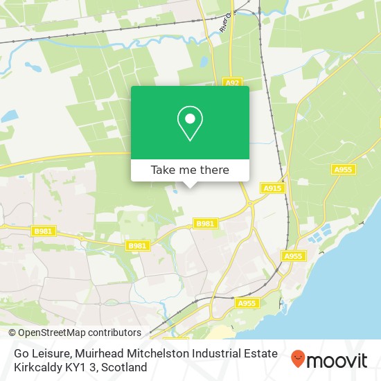 Go Leisure, Muirhead Mitchelston Industrial Estate Kirkcaldy KY1 3 map