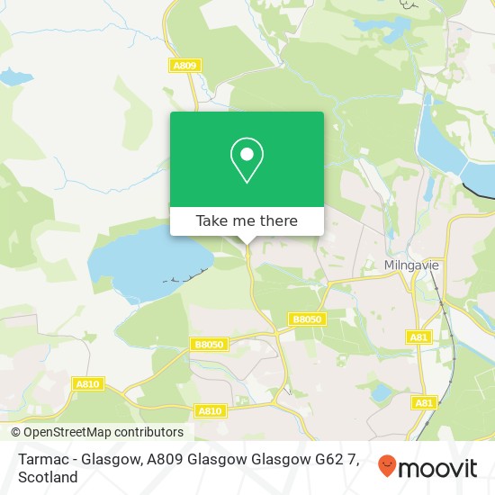 Tarmac - Glasgow, A809 Glasgow Glasgow G62 7 map