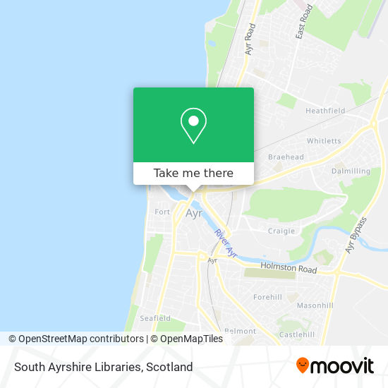 South Ayrshire Libraries map