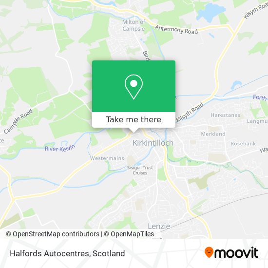 Halfords Autocentres map