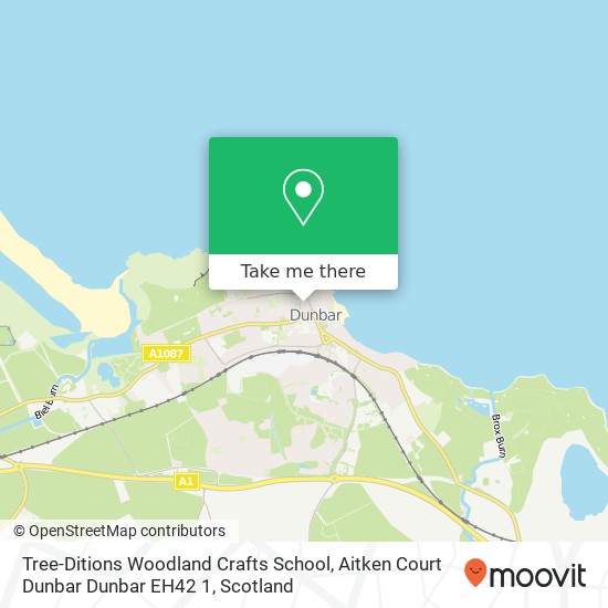 Tree-Ditions Woodland Crafts School, Aitken Court Dunbar Dunbar EH42 1 map