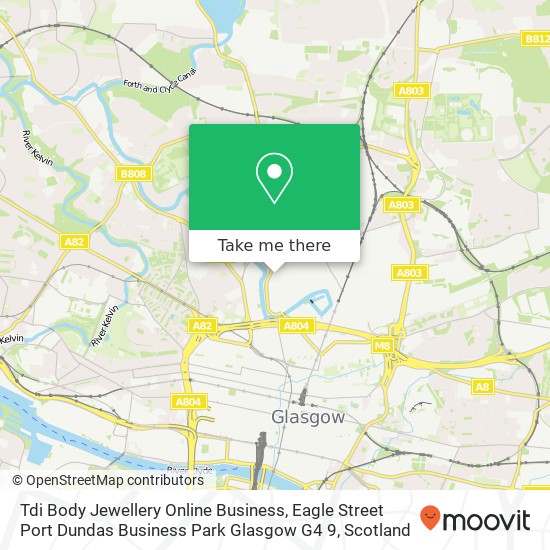 Tdi Body Jewellery Online Business, Eagle Street Port Dundas Business Park Glasgow G4 9 map