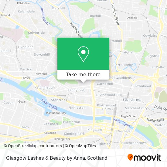 Glasgow Lashes & Beauty by Anna map
