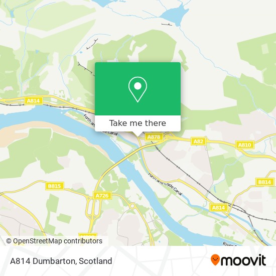 A814 Dumbarton map