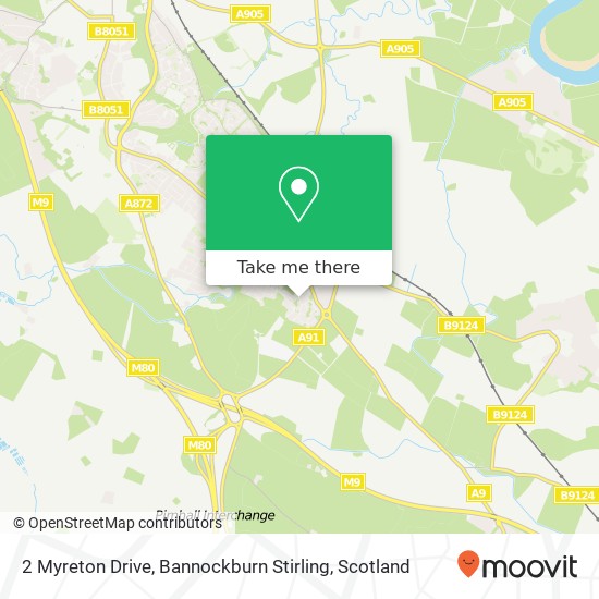 2 Myreton Drive, Bannockburn Stirling map