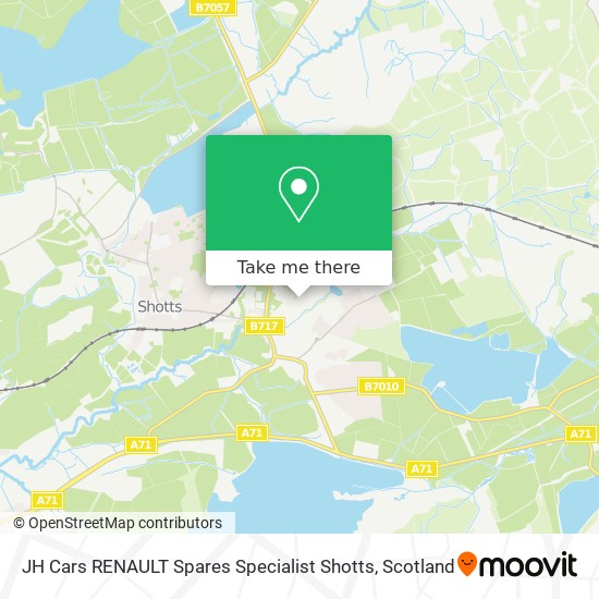 JH Cars RENAULT Spares Specialist Shotts map